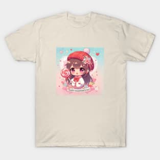 Kawaii Valentine's Day Girl T-Shirt